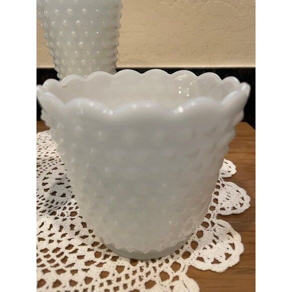 3 piece vintage fire king Milk Glass set - Picture 3 of 8